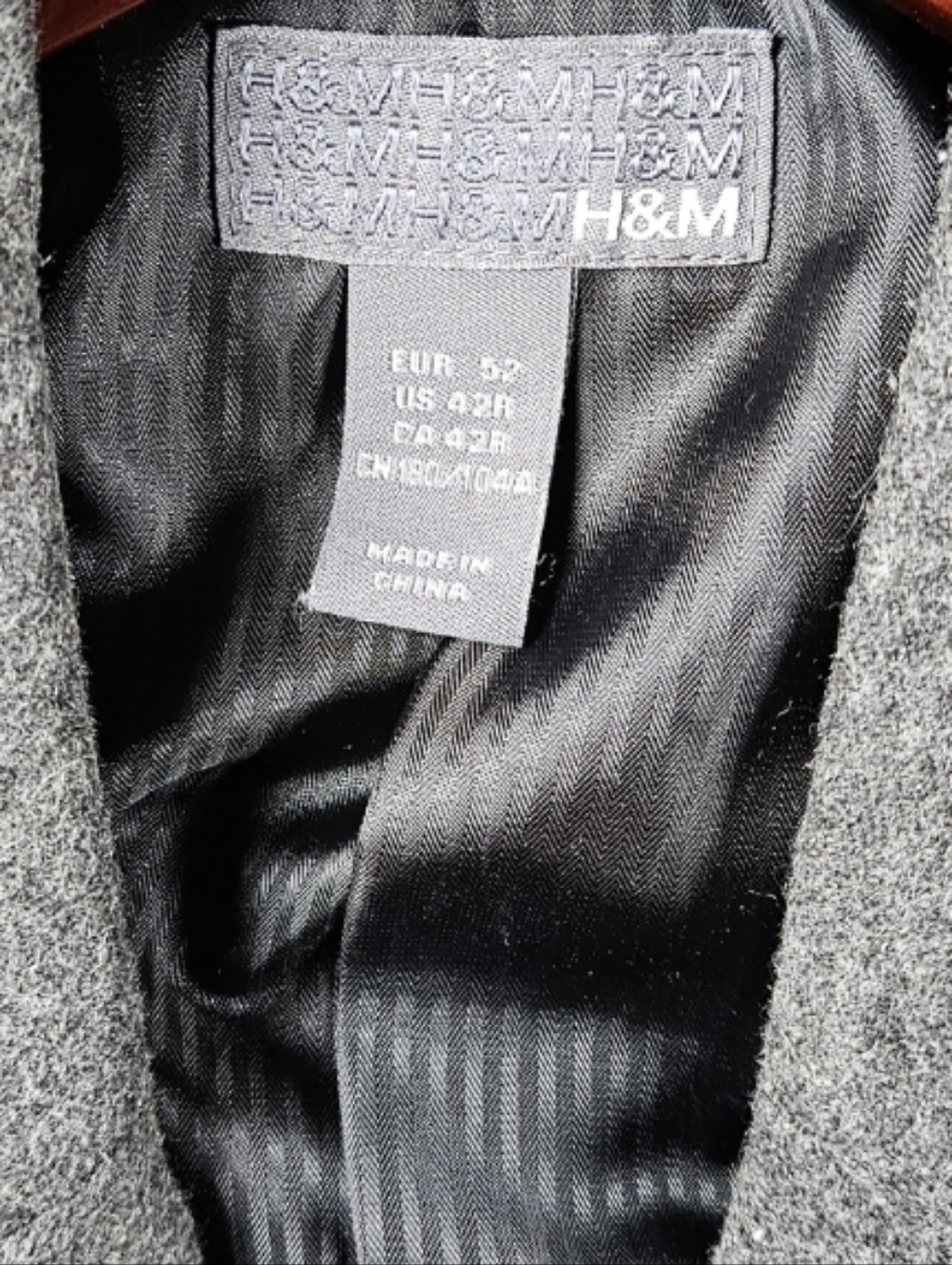H&M Gray Wool Blend Field Jacket / Mens Size US 42R / Color - Dark Gray - Picture 12 of 12